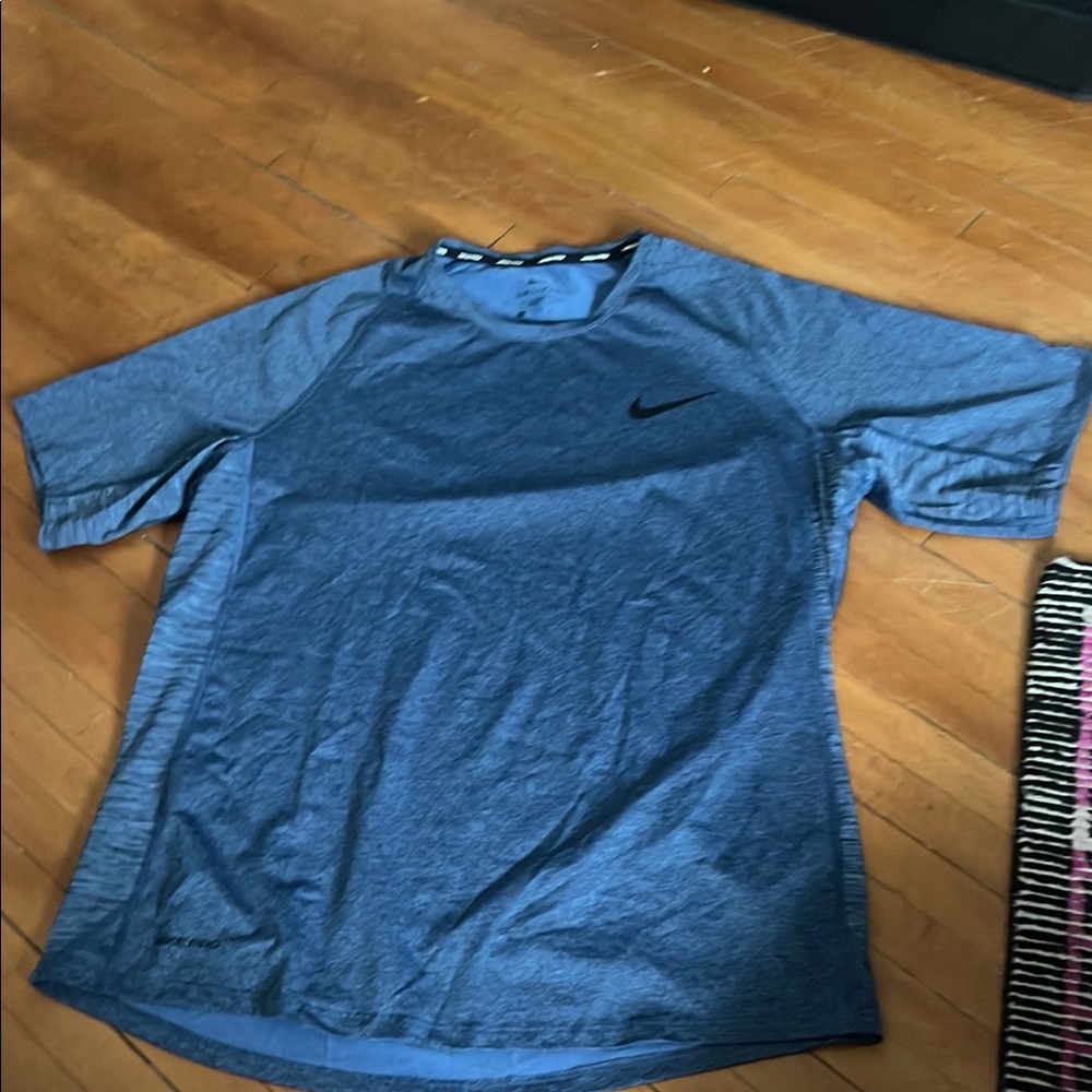 Nike Pro Dri-Fit Slim Fit Training Tee | Size L | Blue Heather